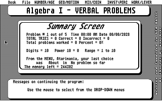 Algebra I - Verbal Problems atari screenshot